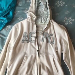 White Aeropostale Hoodie L